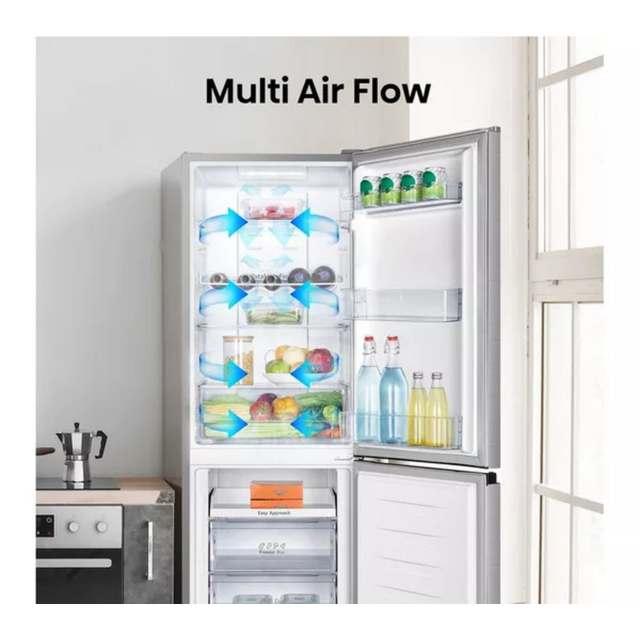 Hisense RB327N4BCE 50/50 Total No Frost Fridge Freezer - Stainless Steel