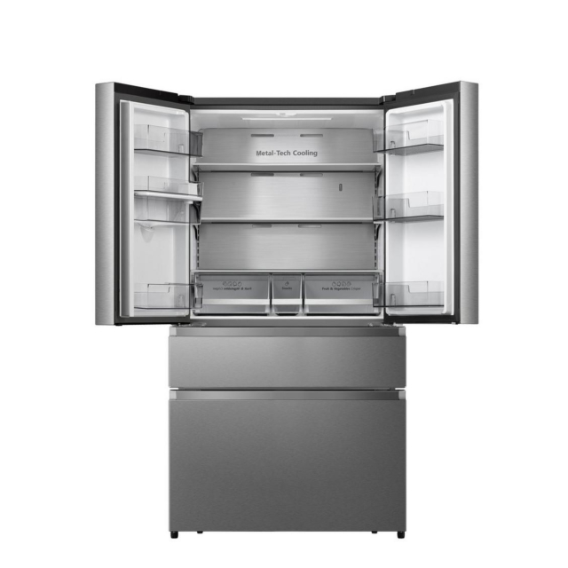 Hisense RF749N4SWSE 91.4cm American Style Fridge Freezer - Stainless Steel