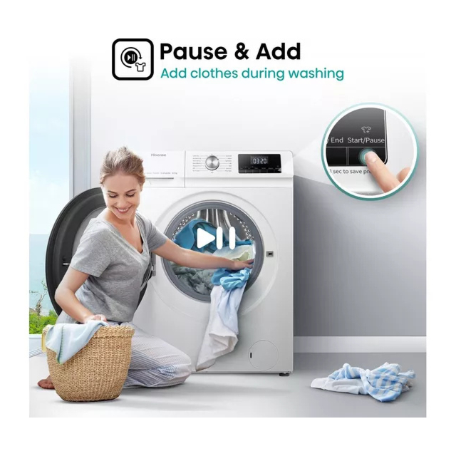 Hisense WDQA8014EVJM 8kg/5kg 1400 Spin  Washer Dryer - White