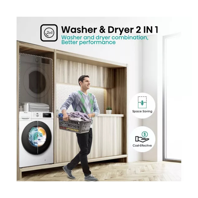 Hisense WDQA8014EVJM 8kg/5kg 1400 Spin  Washer Dryer - White
