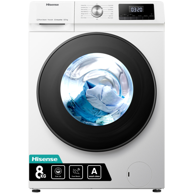Hisense WDQA8014EVJM 8kg/5kg 1400 Spin  Washer Dryer - White