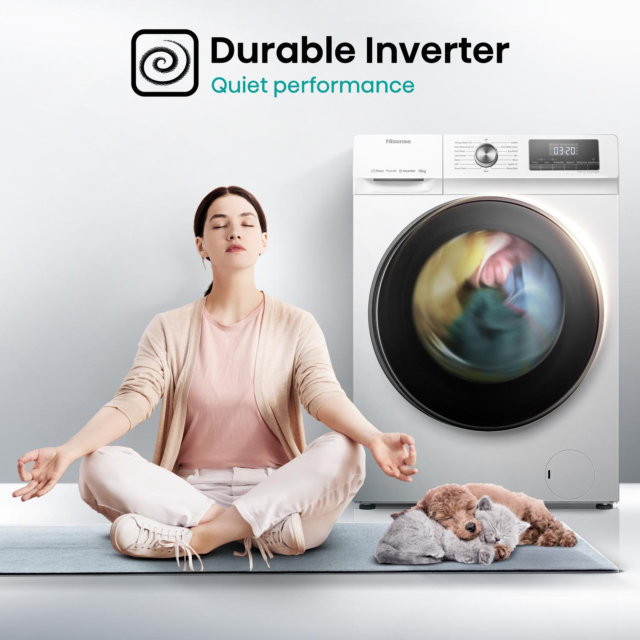 Hisense WFQA1014EVJM 10kg 1400 Spin Washing Machine in White