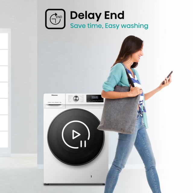Hisense WFQA1014EVJM 10kg 1400 Spin Washing Machine in White