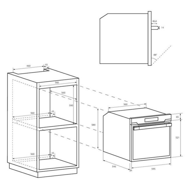 Hoover HOC3158IN 59.5cm Built-In Single Oven Stainless