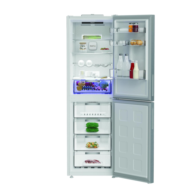Hotpoint HPKF6353XP4UK Freestanding Dual No Frost 66.1cm 60/40 Fridge Freezer - Pet Inox