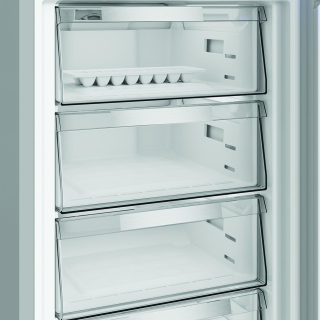 Hotpoint HPKF6353XP4UK Freestanding Dual No Frost 66.1cm 60/40 Fridge Freezer - Pet Inox