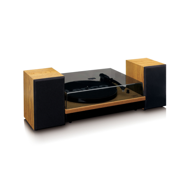 Lenco LS-300 Turntable & Hi Fi Speakers - Wood