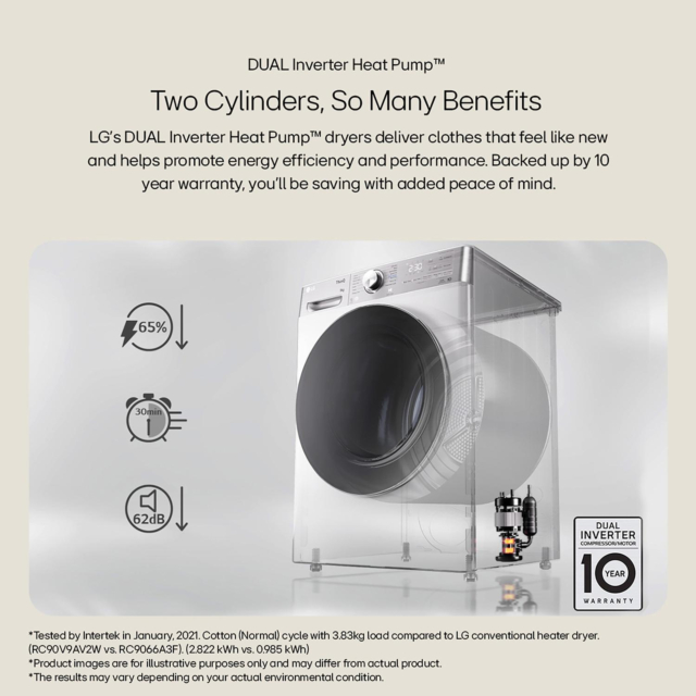LG FDV709GN 9kg Heat Pump Tumble Dryer - Slate Grey