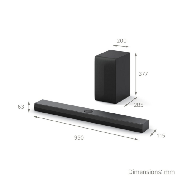 LG US70TY Wireless 3.1.1ch Soundbar & Subwoofer - Black