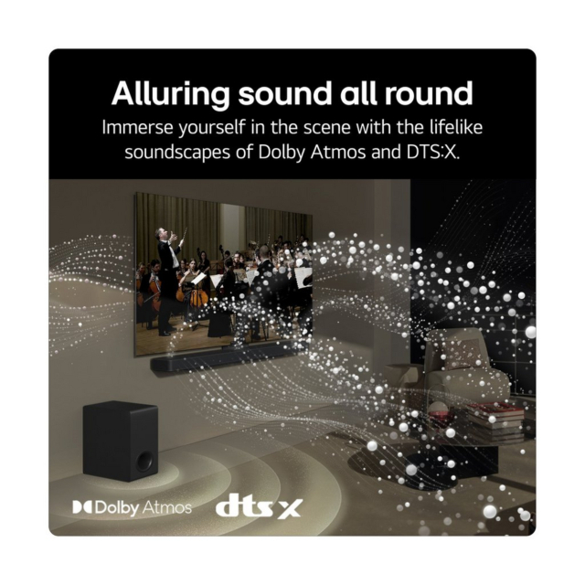 LG USG10TY Wireless3.1ch Soundbar & Subwoofer - Black