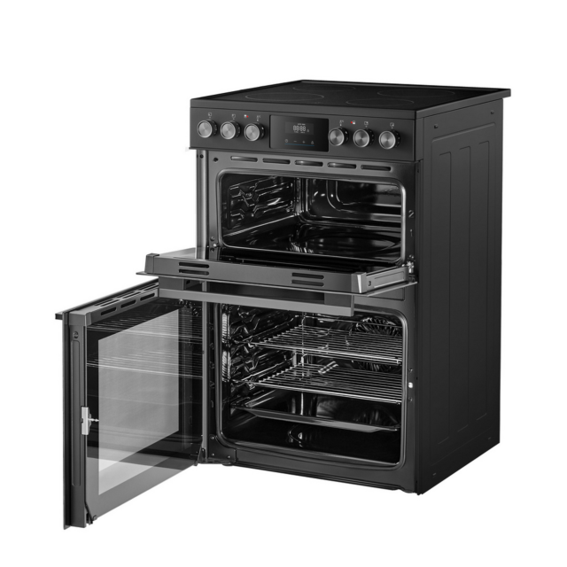 Midea MFO24EME4R118-BK 60cm Double Oven Cooker Black
