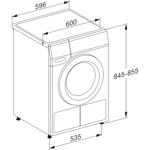 Miele TEC645 WP 8kg Tumble Dryer - White