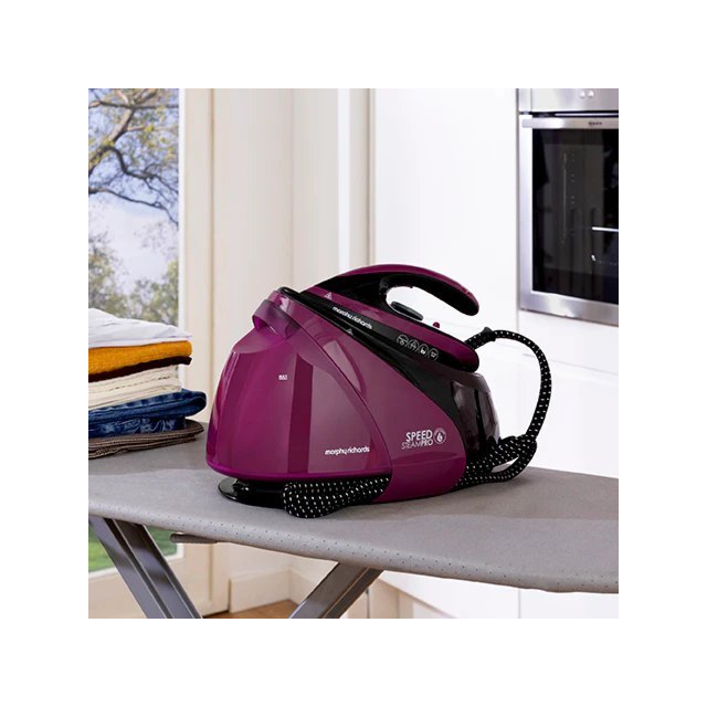 Morphy Richards 332102 1.7L Speed steam pro 7 Bar auto clean mulberry, 600g steam boost, 3100W