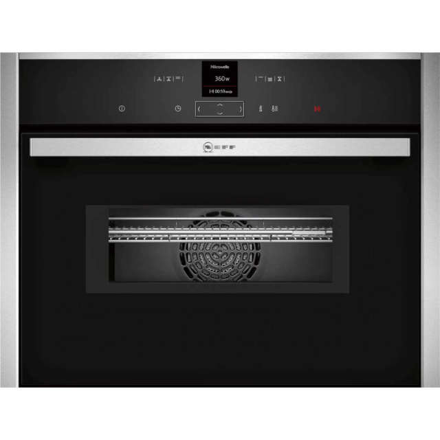 Neff C17MR02N0B Built-in Compact Oven with Microwave Function in Stainless Steel