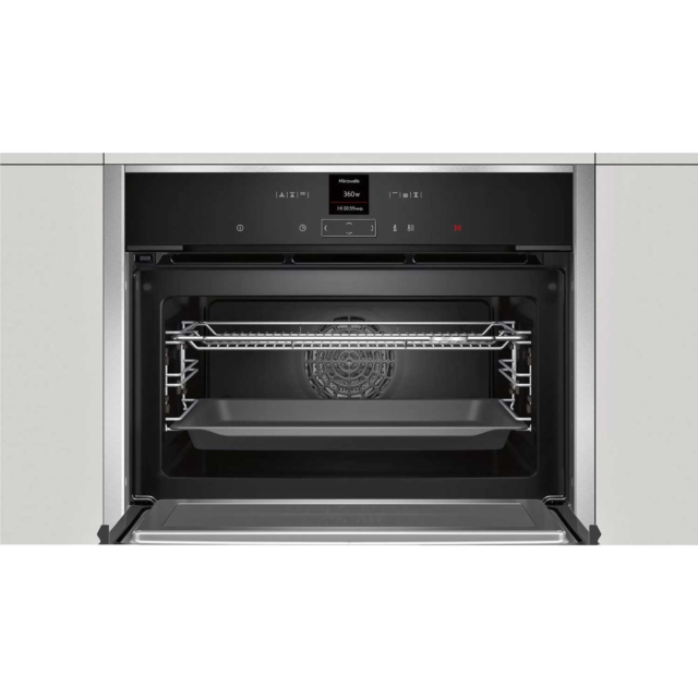 Neff C17MR02N0B Built-in Compact Oven with Microwave Function in Stainless Steel