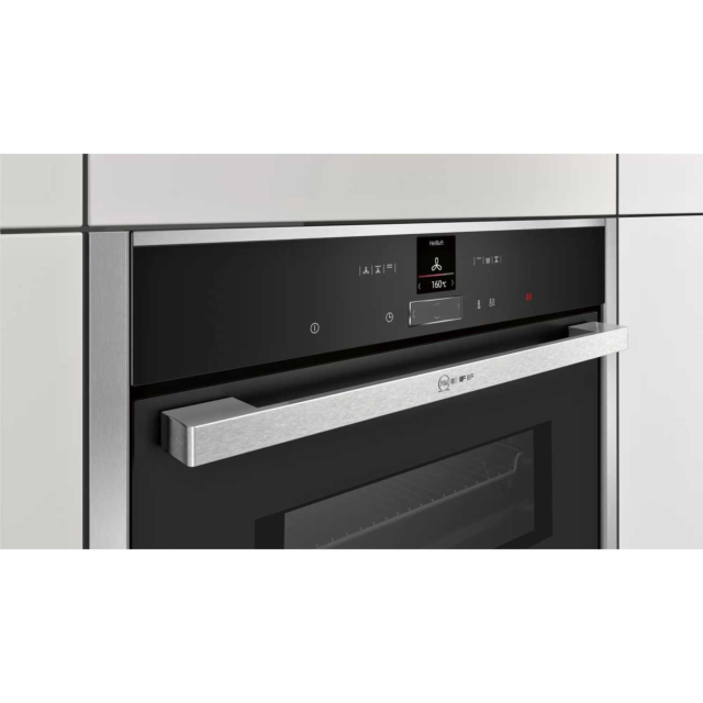 Neff C17MR02N0B Built-in Compact Oven with Microwave Function in Stainless Steel