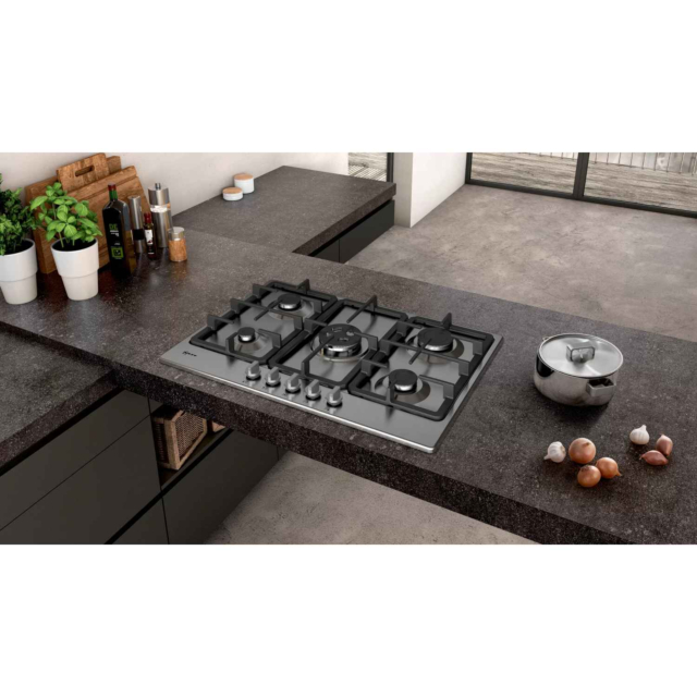 Neff T27DS59N0 75cm 5 Burner Gas Hob in Stainless Steel