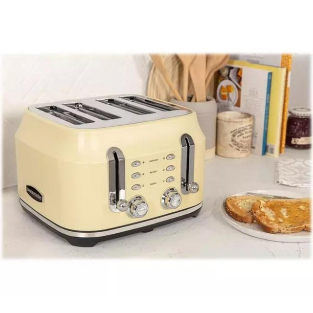 Rangemaster RMCL4S201CM 4 Slice Toaster - Matte Cream