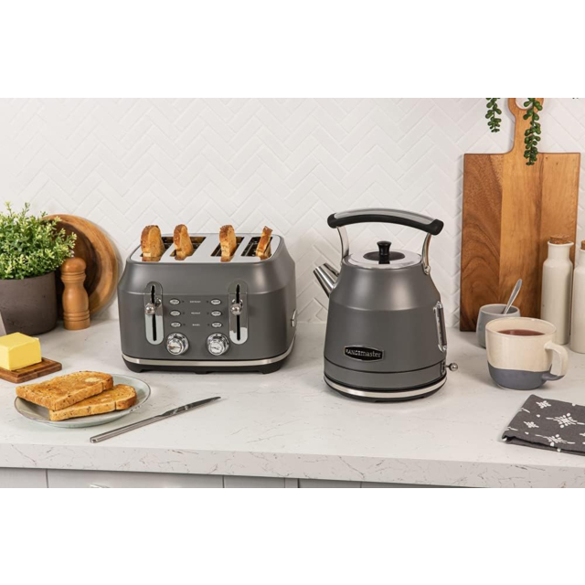 Rangemaster RMCL4S201GY 4 Slice Toaster - Matte Slate Grey