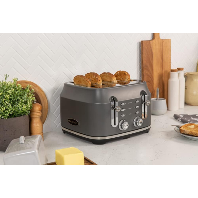 Rangemaster RMCL4S201GY 4 Slice Toaster - Matte Slate Grey
