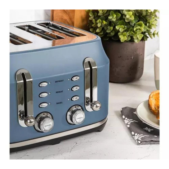 Rangemaster RMCL4S201SB 4 Slice Toaster - Stone Blue