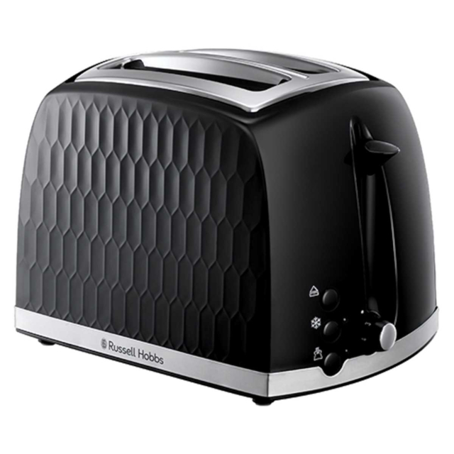 Russell Hobbs 26061 Honeycomb 2 Slice Toaster In Black