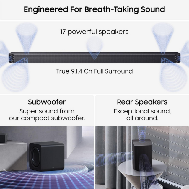 Samsung HW-Q930XU 9.1.4ch Wireless Soundbar Titan Black