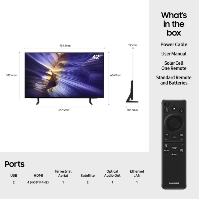 Samsung QE42S90FAEXXU 42inch 4K OLED Smart TV