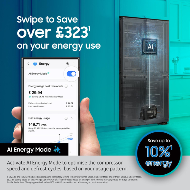 Samsung RS57DG400EM9EU 91cm Frost Free American Fridge Freezer - Silver