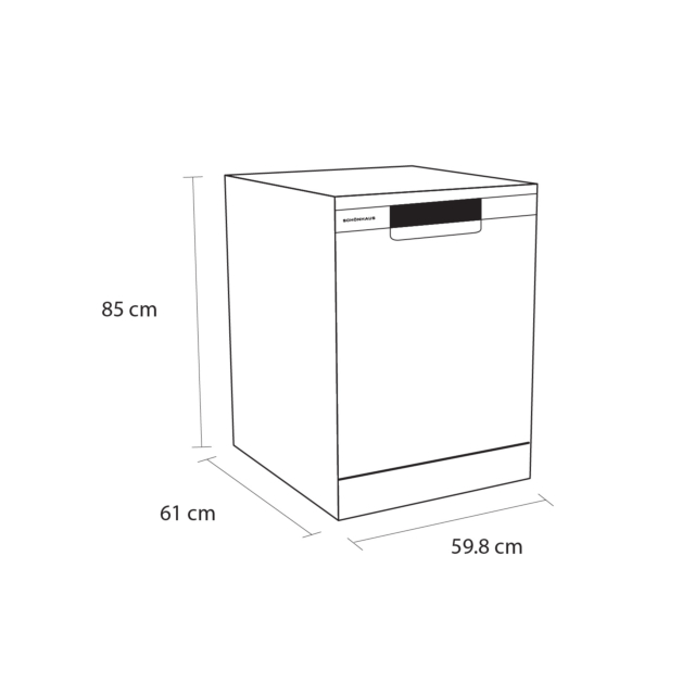 Schonhaus DWSF0115FSBW 15 Place Setting Dishwasher - White