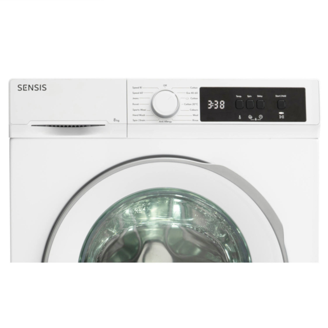 Sensis WMF01814AW 8kg 1400 Spin Washing Machine - White