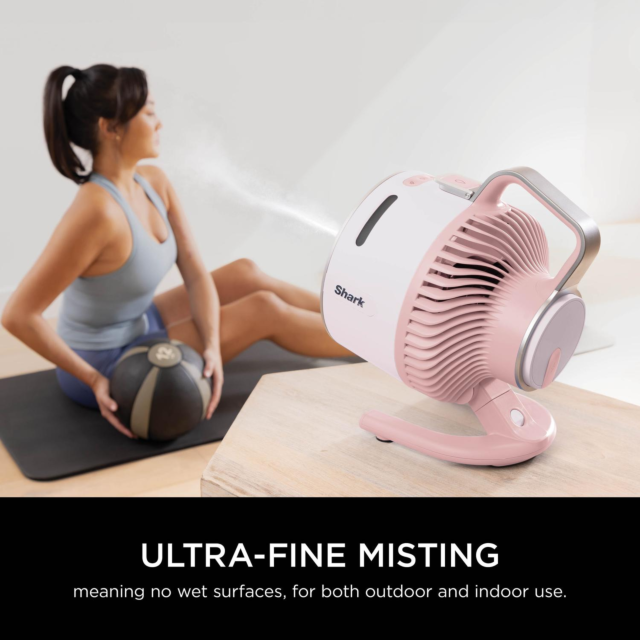 Shark FA050UKPK FlexBreeze TableMate Fan Ballet Pink