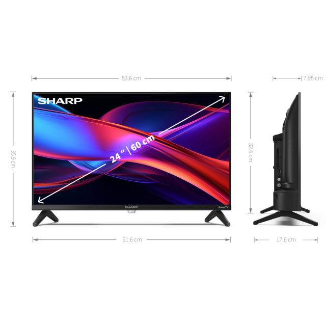 Sharp 1T-C24GD2225K 24inch HD Ready Frameless Smart Roku TV