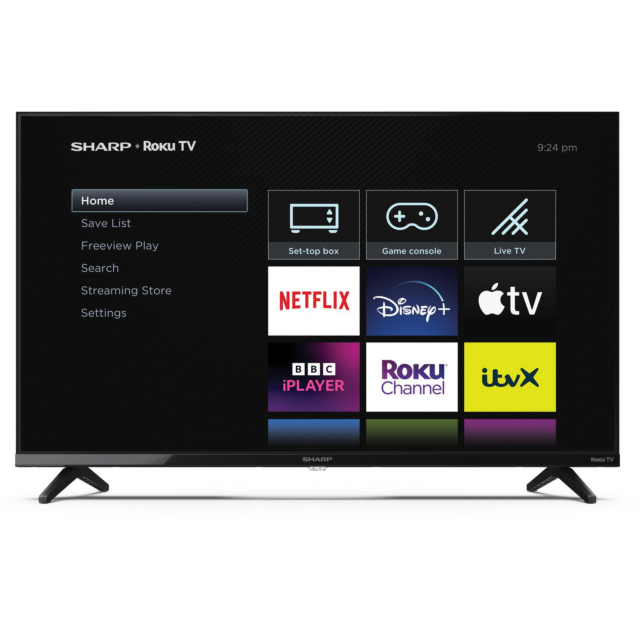 Sharp 1T-C32GD2225K 32inch HD Ready Frameless Smart Roku TV