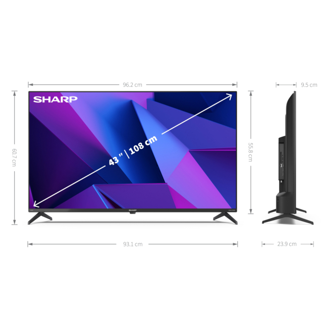 Sharp 4T-C43FN2KL2AB 43inch4K Ultra HD Smart TV
