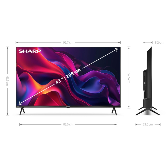 Sharp 4T-C43GK4245KB 43inch 4K UHD Frameless Smart TiVo TV