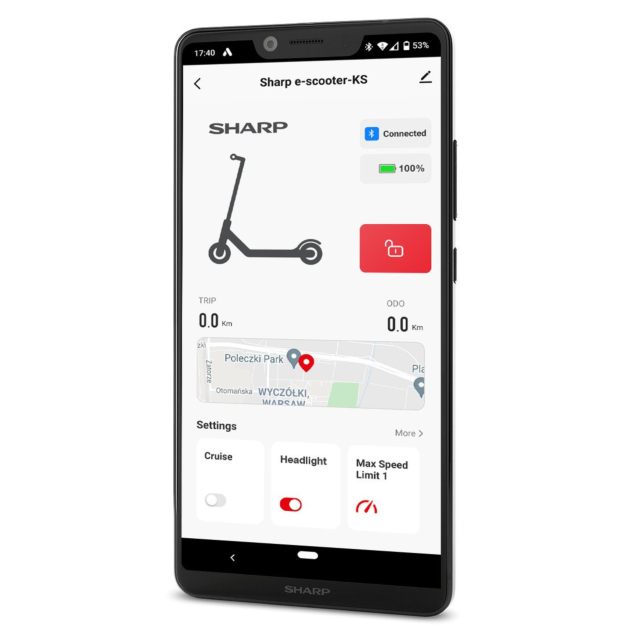 Sharp EM-KS1AEU-BKIT E-scooter & Phone Kit - Black