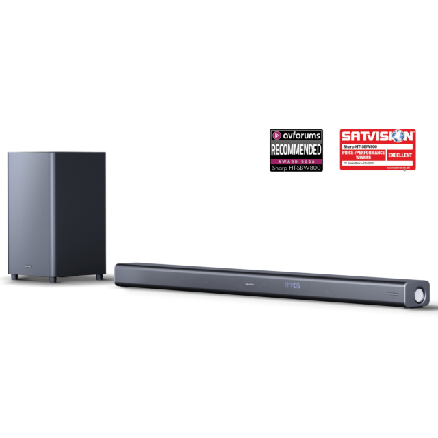 Sharp HT-SBW800 Wireless 5.1.2 ch Soundbar - Black