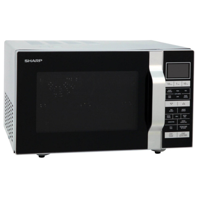 Sharp R860SLM 25L 900W Flatbed Combination Microwave Oven + Grill - Silver