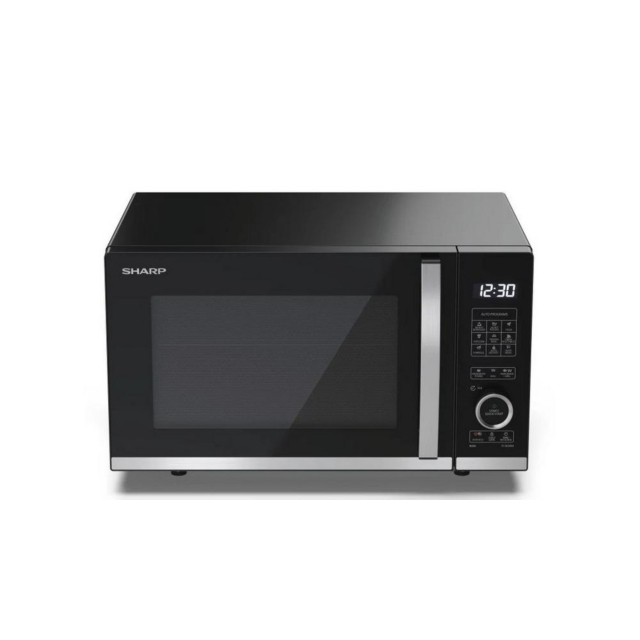 Sharp YC-QG204AU-B 20 Litres Flatbed Microwave Oven with Grill - Black
