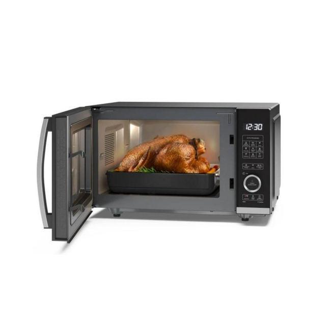 Sharp YC-QG204AU-B 20 Litres Flatbed Microwave Oven with Grill - Black