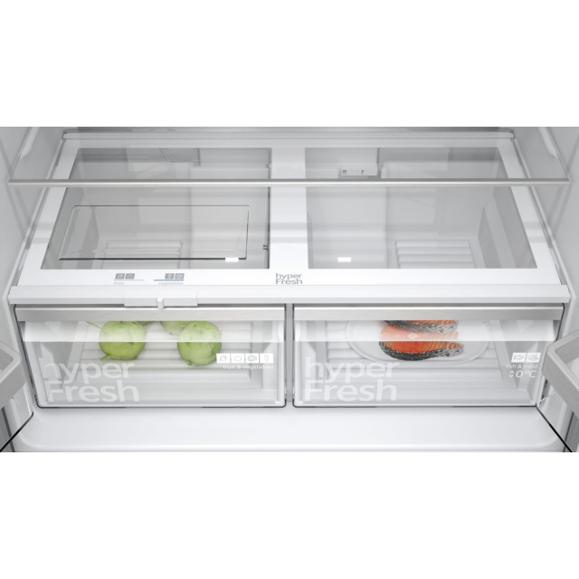 Siemens KF96NAXEAG Multi Door American Fridge Freezer in Black Stainless Steel