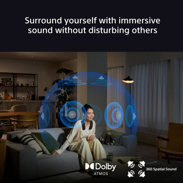 SONY HTAN7.CE7 Wireless Sony Wireless Dolby Atmos? Neckband Speaker - Black