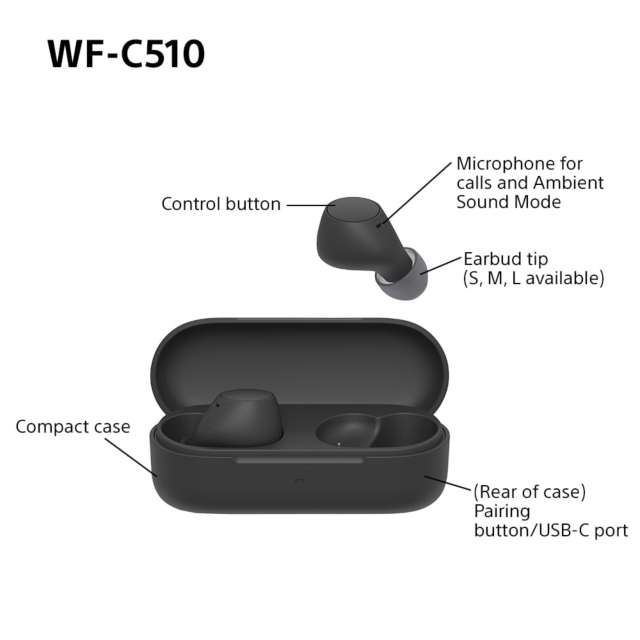 SONY WFC510B.CE7 Wireless In ear headphones - Black