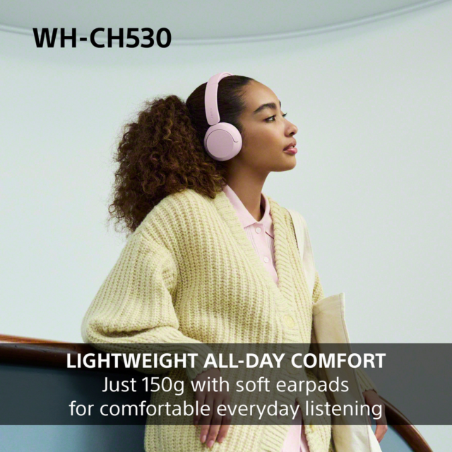 Sony WH-CH530W.CE7 Wireless Over Ear Headphones White