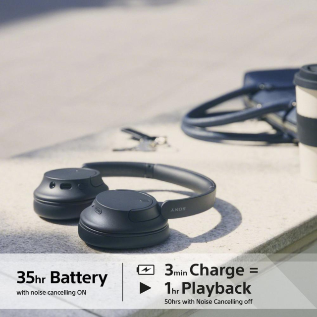 SONY WHCH720NB_CE7 Wireless Noise Cancelling Headphones - black