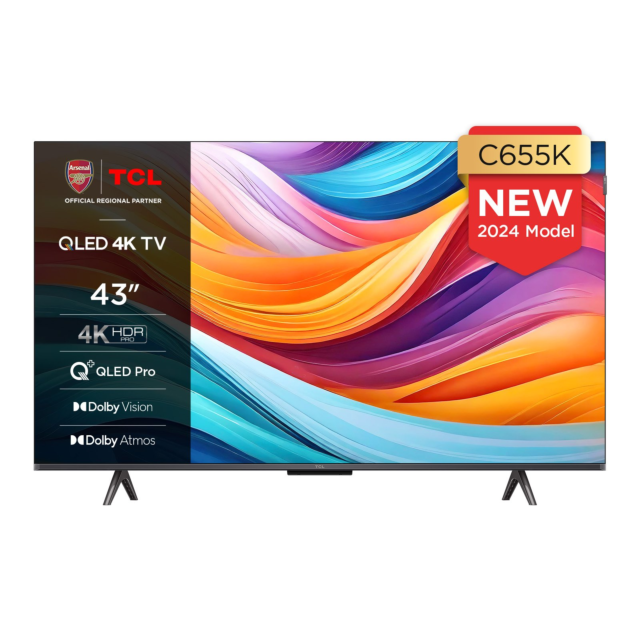 TCL 43C655K 43inch 4K QLED HDR Pro Android TV