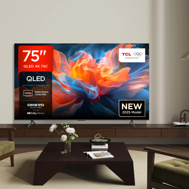TCL 75T8C-UK 75inch 4K QLED HDR Ultra HD Google TV