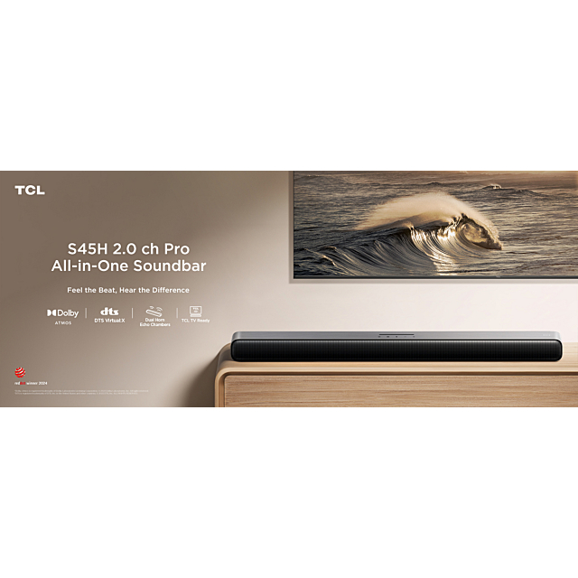 TCL S45H 2.0chPro All-in-One Deep Bass Soundbar - Dark Titanium