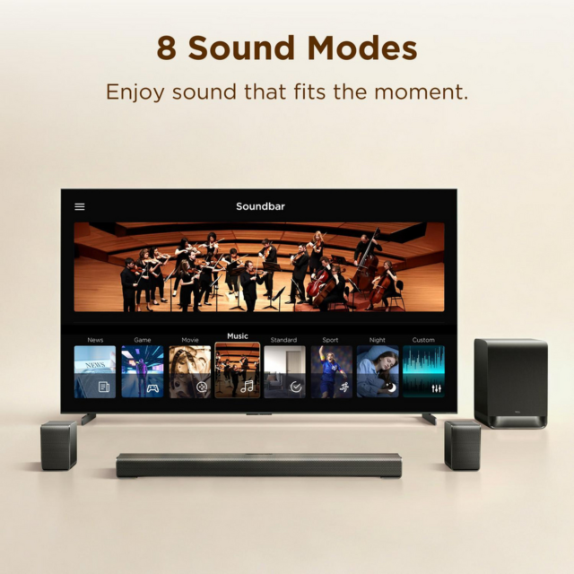 TCL S65K-UK 5.1Ch Dolby Atmos Soundbar with Subwoofer